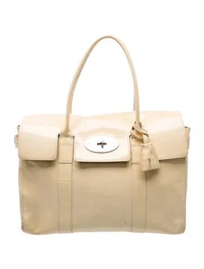 Pre-owned Mulberry Leather Bayswater In Neutrals