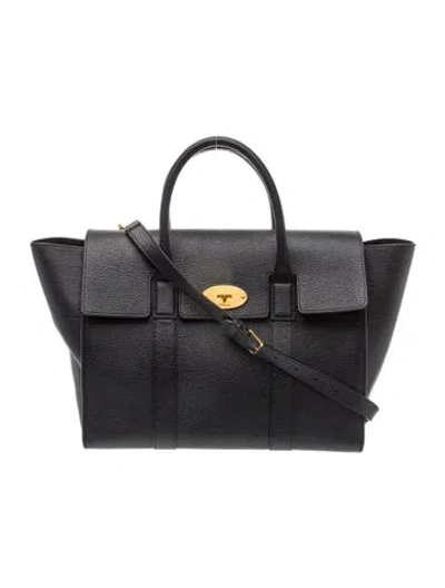 Pre-owned Mulberry Leather Bayswater Small In Black