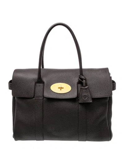 Pre-owned Mulberry Leather Bayswater Small In Black