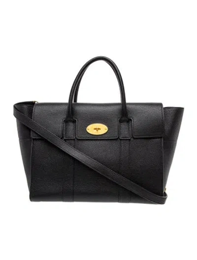 Pre-owned Mulberry Leather Bayswater Small In Black