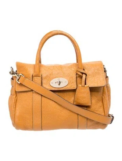 Pre-owned Mulberry Leather Bayswater Small In Orange