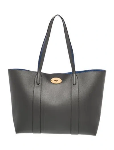 Pre-owned Mulberry Leather Bayswater Tote Small In Gray