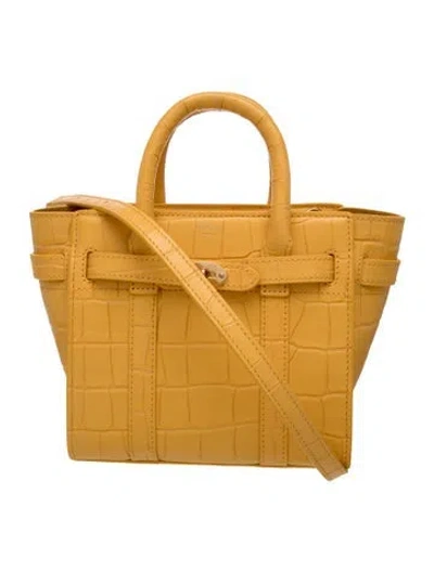 Pre-owned Mulberry Leather Bayswater In Yellow