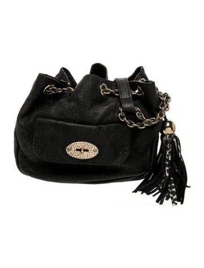 Pre-owned Mulberry Leather Bucket Bag In Black