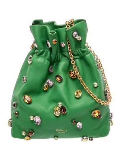 Pre-owned Mulberry Leather Bucket Bag In Green