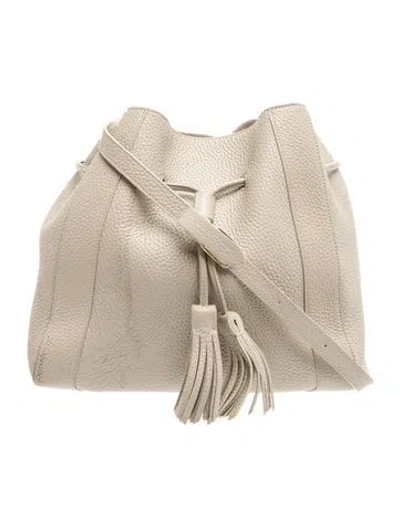 Pre-owned Mulberry Leather Bucket Bag In Grey