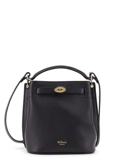 Mulberry Leather Bucket Bag With Logo