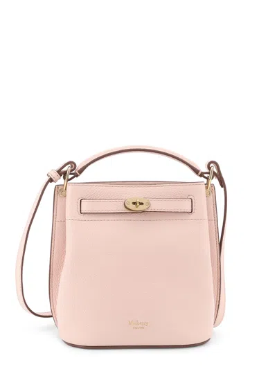 Mulberry Leather Bucket Bag With Logo