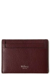 Mulberry Leather Card Case In Black Cherry