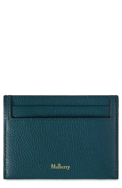 Mulberry Leather Card Case In Blue