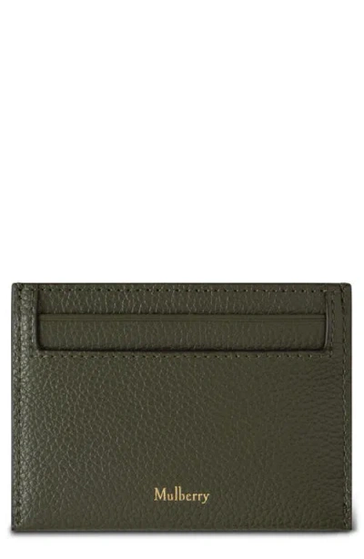Mulberry Leather Card Case In Green