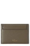 Mulberry Leather Card Case In Linen Green
