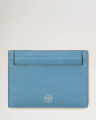 Mulberry Leather Card Case In Pale Slate