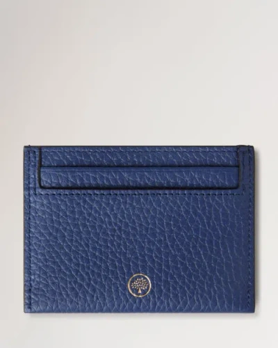 Mulberry Leather Card Case In Pigment Blue