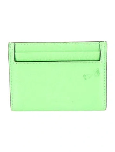 Pre-owned Mulberry Leather Card Holder In Green