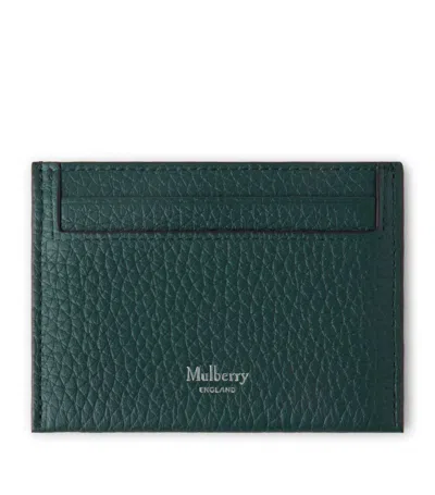 Mulberry Leather Card Holder In Green