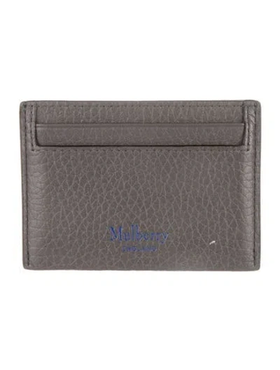 Pre-owned Mulberry Leather Card Holder In Grey