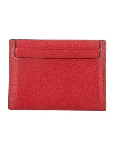 Pre-owned Mulberry Leather Card Holder In Red