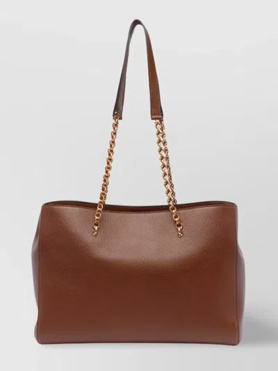 Mulberry Leather Chain Strap Top Handle Bag In Pink