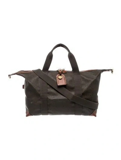 Pre-owned Mulberry Leather Clipper Medium In Brown/green