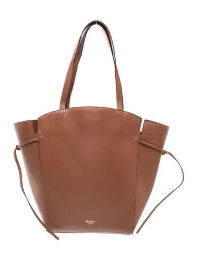 Pre-owned Mulberry Leather Clovelly Large In Brown