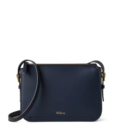 Mulberry Leather Clovelly Pouch In Blue