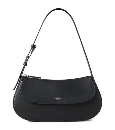 Mulberry Leather Clovelly Shoulder Bag In Black