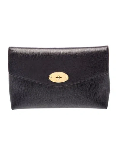 Pre-owned Mulberry Leather Clutch In Black