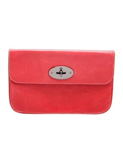 Pre-owned Mulberry Leather Clutch In Pink
