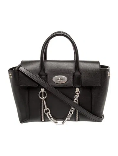 Pre-owned Mulberry Leather Coca Bayswater Satchel In Black