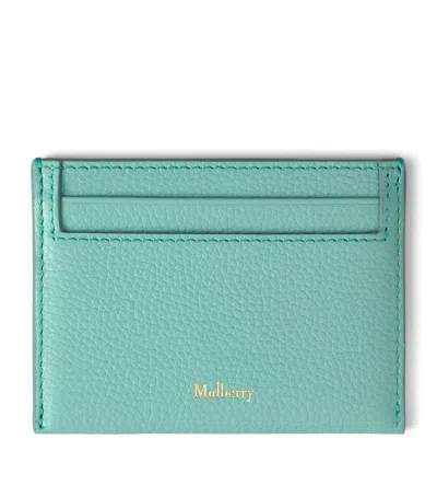 Mulberry Leather Continental Card Holder In Blue