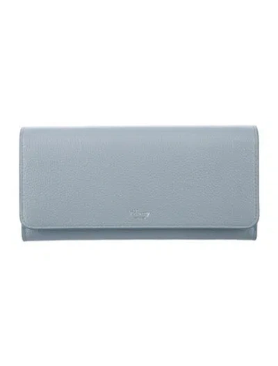 Pre-owned Mulberry Leather Continental Wallet In Blue