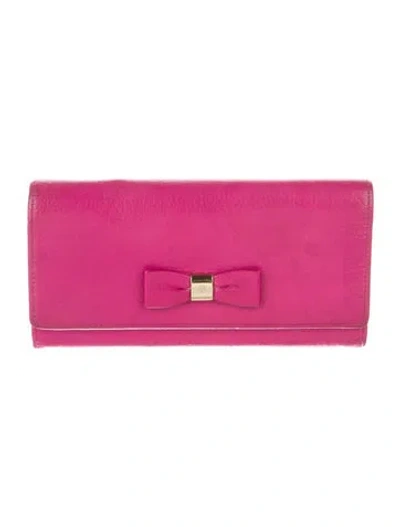Pre-owned Mulberry Leather Continental Wallet In Pink