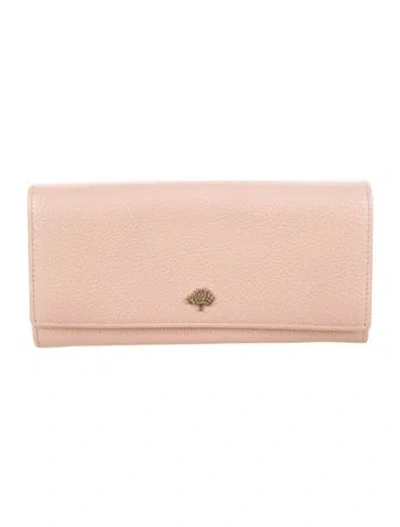 Pre-owned Mulberry Leather Continental Wallet In Pink