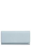 Mulberry Leather Continental Wallet In Poplin Blue