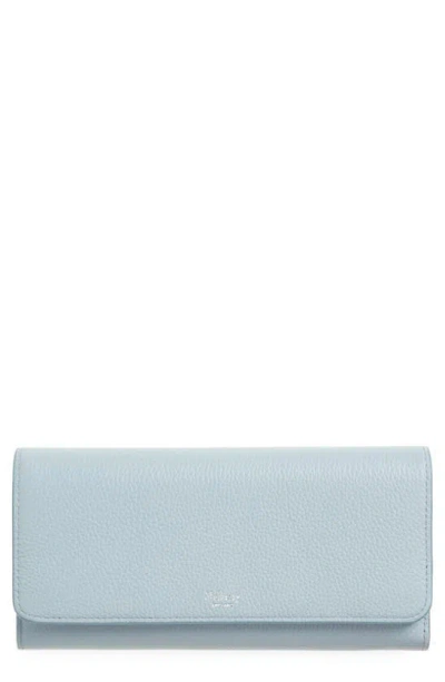 Mulberry Leather Continental Wallet In Gray