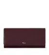 Mulberry Leather Continental Wallet In Burgundy