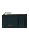 Mulberry Leather Continental Zipped Long Card Holder In Green