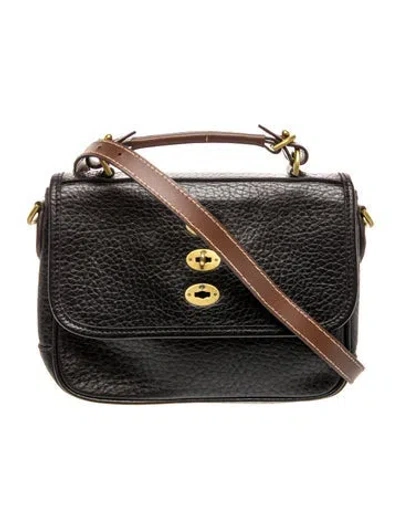 Pre-owned Mulberry Leather Crossbody Bag In Black