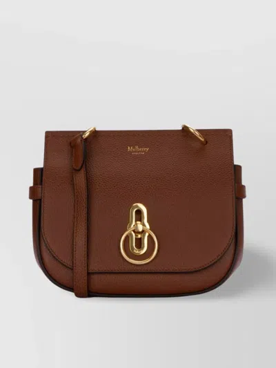 Mulberry Leather Crossbody Bag Gold Hardware In Brown