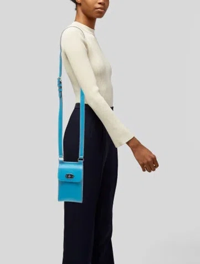 Pre-owned Mulberry Leather Crossbody Bag Medium In Blue