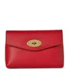 Mulberry Leather Darley Cosmetic Pouch In Red
