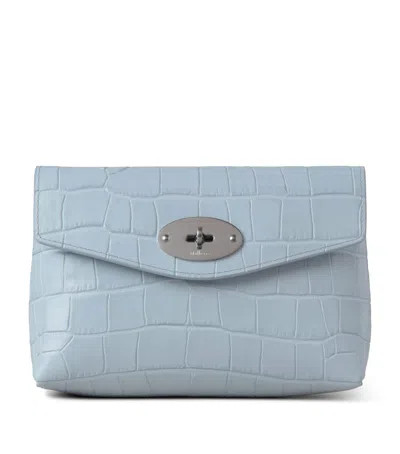 Mulberry Leather Darley Cosmetics Bag In Blue