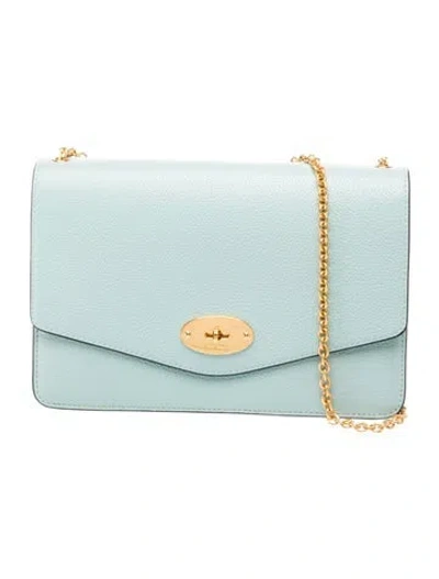 Pre-owned Mulberry Leather Darley Small In Blue