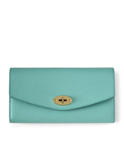 Mulberry Leather Darley Wallet In Blue
