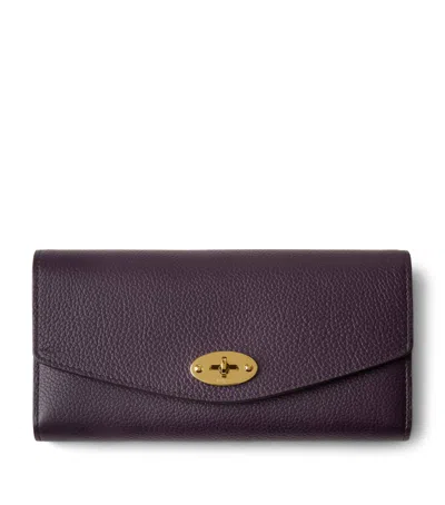 Mulberry Leather Darley Wallet In Purple