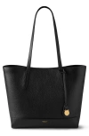 Mulberry Leather East/west Shopper Tote In Black