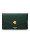 Mulberry Envelope Logo Wallet In Green