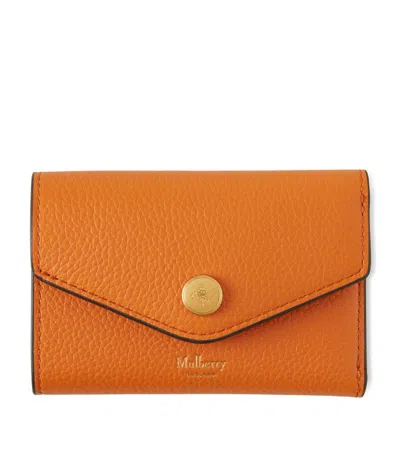 Mulberry Leather Folded Multi-card Wallet In Orange