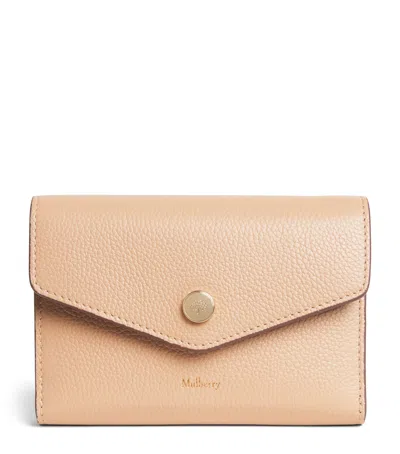 Mulberry Leather Folded Wallet In Nude